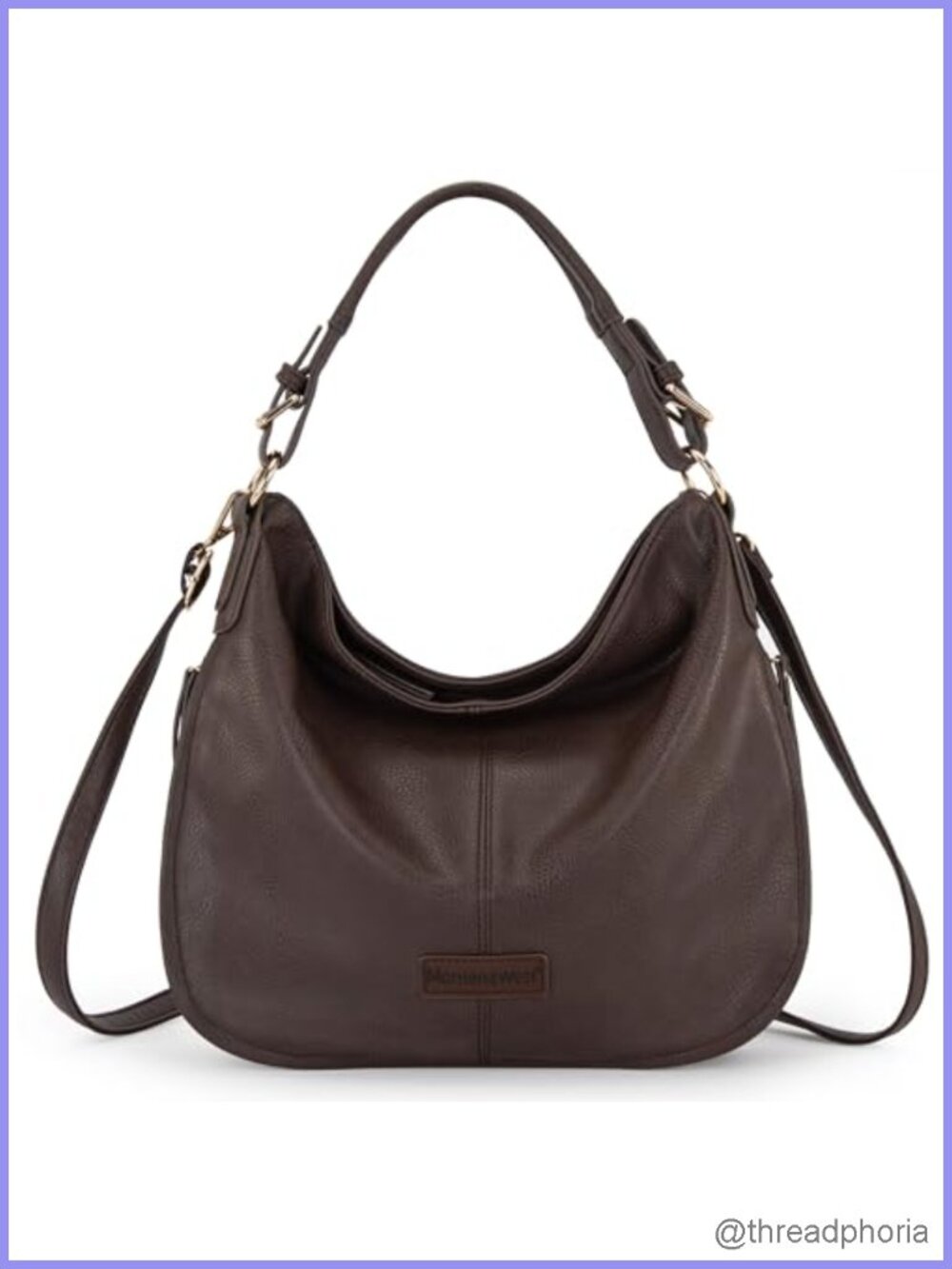 Vegan Leather Hobo Bag for Women, Expandable Shoulder Purse with Crossbody Strap